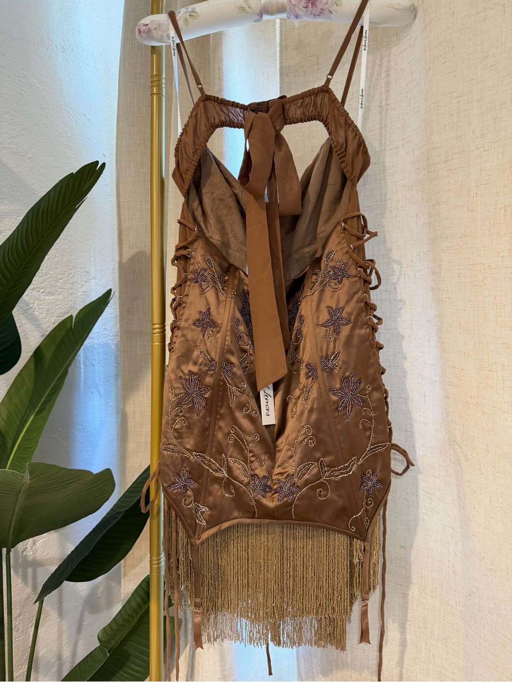 For Love and Lemons Olea Mini Dress Size medium NWT Retail $449 - Picture 8 of 15